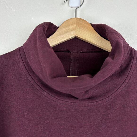 Lululemon Turtleneck Sweater Size‎ 6 Pullover Zip Pocket Size 6 Bordeaux - Picture 8 of 11